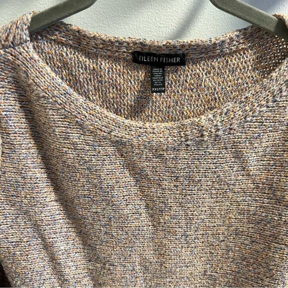Eileen Fisher Wool & Recycled Cotton Fringe Hem Sweater Size XXS - Picture 3 of 11